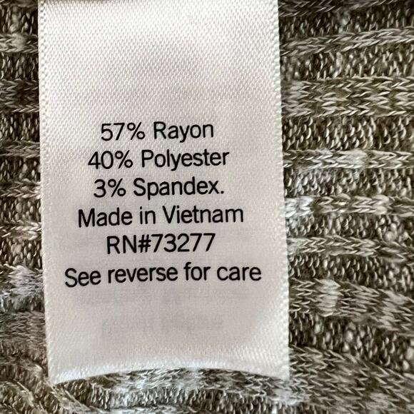 Nine West Womens Duster Length Cardigan Size XL Sable Beige Ribbed Knit Pockets - Picture 6 of 7